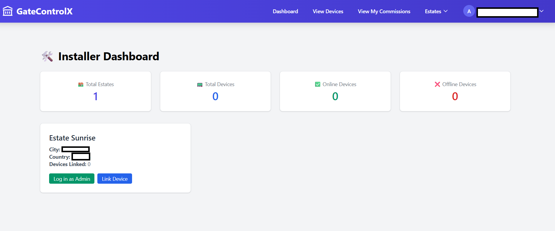 Installer Dashboard